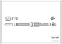 สายเบรค CORTECO OEM 3C0611701H หมายเลขสินค้า 1 9 0 3 6 3 2 1, VAG (109835)