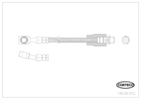 Brake Hose, CORTECO, OEM 5562245, Article number 1 9 0 3 6 3 5 2, OPEL (109849)