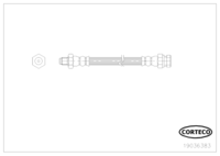 Brake Hose, CORTECO, OEM 4650B628, Article number 1 9 0 3 6 3 8 3, MITSUBISHI (109868)