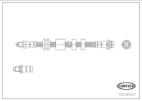 Brake Hose, CORTECO, OEM 30793874, Article number 1 9 0 3 6 4 3 7, VOLVO (109880)