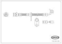 สายเบรค CORTECO OEM 01466SWA000 หมายเลขสินค้า 1 9 0 3 6 4 3 8, HONDA (109881)