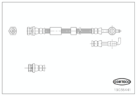 Brake Hose, CORTECO, OEM GS1D43810A, Article number 1 9 0 3 6 4 4 1, MAZDA (109884)