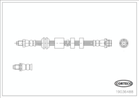 Brake Hose, CORTECO, OEM 30793631, Article number 1 9 0 3 6 4 8 8, VOLVO (109890)