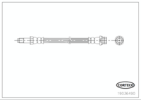 Brake Hose, CORTECO, OEM 1460255, Article number 1 9 0 3 6 4 9 0, FORD (109892)