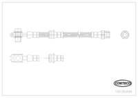 Brake Hose, CORTECO, OEM 5N0611701, Article number 1 9 0 3 6 4 9 6, VAG (109895)