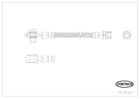 Brake Hose, CORTECO, OEM 5N0611775, Article number 1 9 0 3 6 4 9 7, VAG (109896)