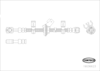 Brake Hose, CORTECO, OEM A1634202048, Article number 1 9 0 3 6 6 2 3, MERCEDES-BENZ (109942)