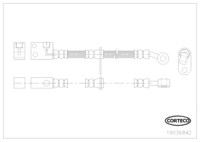 Brake Hose, CORTECO, OEM 01465SMTE00, Article number 1 9 0 3 6 8 4 2, HONDA (110042)