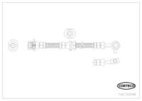 Brake Hose, CORTECO, OEM 46210JG01B, Article number 1 9 0 3 6 8 4 8, NISSAN (110048)