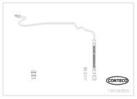 Brake Hose, CORTECO, OEM 1J0611764AD, Article number 1 9 0 3 6 8 5 0, VAG (110050)