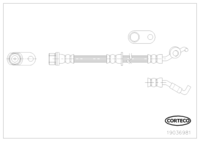 CORTECO OEM 90947W2018 Brake Hose for Toyota Vehicles