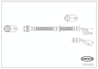 Brake Hose, CORTECO, OEM 90947W2017, TOYOTA (110104)