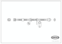 สายเบรค CORTECO OEM MN102534 หมายเลขสินค้า 1 9 0 3 6 9 9 3, MITSUBISHI (110115)