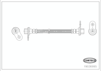 สายเบรค CORTECO OEM 4650B626 หมายเลขสินค้า 1 9 0 3 6 9 9 5, MITSUBISHI (110117)