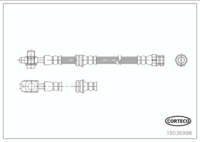สายเบรค CORTECO OEM 5N0611701A หมายเลขสินค้า 1 9 0 3 6 9 9 8, AUDI (110120)