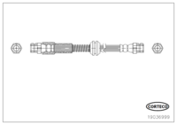 สายเบรค, CORTECO, OEM 2K3611775K, หมายเลขสินค้า 1 9 0 3 6 9 9 9, AUDI (110121)