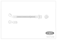 Brake Hose, CORTECO, OEM 01468SAAJ50, Article number 1 9 0 3 7 2 5 8, HONDA (110193)