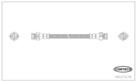 Brake Hose, CORTECO, OEM 587370X100, Article number 1 9 0 3 7 2 7 6, HYUNDAI (110211)