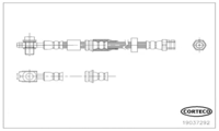 Brake Hose, CORTECO, OEM 1S0611701, Article number 1 9 0 3 7 2 9 2, VAG (110227)