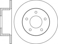 Rotor Disc, NIBK, 4A0615301A, RN1049, AUDI (009560)