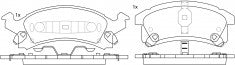 ผ้าเบรค NIBK DB2191 PN0311 BENDIX AUS (016737)