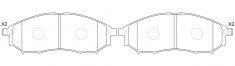 NIBK, Brake Pad, A-605WK, PN2444, AKEBONO