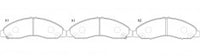 ผ้าเบรค NIBK 98283244, PN0938, ISUZU (017653)