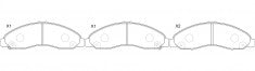ผ้าเบรค NIBK 98283244, PN0938, ISUZU (017653)