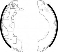 NIBK, Brake Shoes, NR-3038, FN6674, AKEBONO