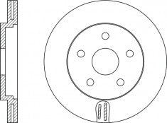 จานโรเตอร์, NIBK, 562136B, RN1156V, BENDIX (016907)