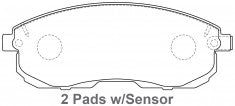 ผ้าเบรค NIBK, A-279WK, PN2201, AKEBONO (018323)