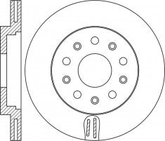 Rotor Disc, NIBK, 51760274, RN1872V, ALFA ROMEO (009505)