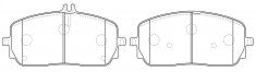 ผ้าเบรค NIBK, A0004207200, PN0763, MERCEDES-BENZ (017857)