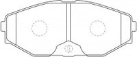ผ้าเบรค NIBK, A-372WK, PN2261, AKEBONO (018380)