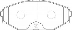ผ้าเบรค NIBK, A-372WK, PN2261, AKEBONO (018380)