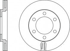 Rotor Disc, NIBK, 561643B, RN1326V, BENDIX (017582)