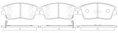 NIBK, Brake Pad, D1847-9075, PN0661, FMSI