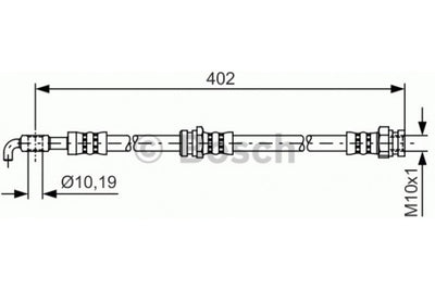 Brake Hose, BOSCH, C001-43-980, 1987 476 715, MAZDA  (020876)