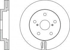 Rotor Disc, NIBK, 562453B, RN1200V, BENDIX EUR (018862)