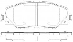 ผ้าเบรค NIBK, ACT1211, PN1530, AKEBONO (016862)