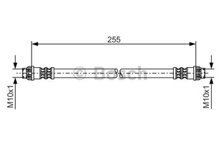 Brake Hose, BOSCH, 4806.E3, 1 987 432 007, CITROEN  (020786)