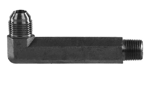 2501LL-08-06 - ข้องอ 90, 1/2" JIC (3/4"-16 เกลียว) x 3/8" NPTF ตัวผู้, ฟิตติ้งไฮดรอลิกยาวพิเศษ (080497)
