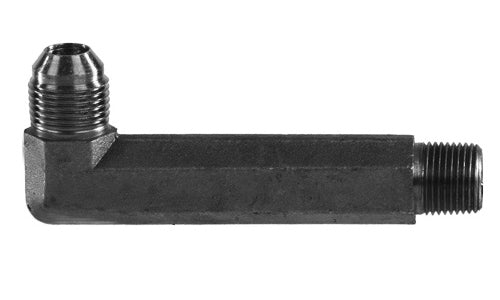 2501LLL-06-04 - ข้องอ 90, 3/8" JIC (9/16"-18 เกลียว) x 1/4" NPTF ตัวผู้, ข้อต่อไฮดรอลิกยาวพิเศษ (080507)