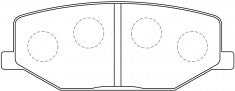 NIBK, Brake Pad, A-129K, PN9118, AKEBONO