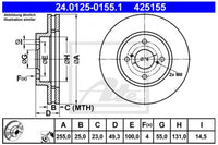 Rotor Disc, ATE, B3501111, 24.0125-0155.1, BYD (077346)