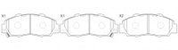 ผ้าเบรค NIBK 45022-SL0-G00, PN8254, ACURA (016670)