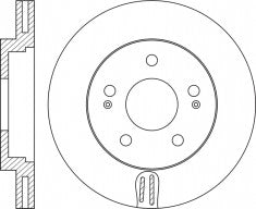 Rotor Disc, NIBK, 562285B, RN1252V, BENDIX (018174)