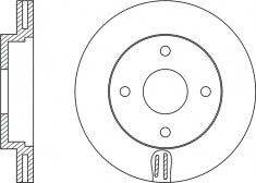 Rotor Disc, NIBK, 561678B, RN1046V, BENDIX (017326)