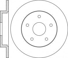 Rotor Disc, NIBK, 521345, RN1368, BENDIX (017225)