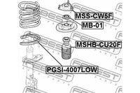 Coil Spring Mounting, FEBEST, 5037.54, PGSI-4007LOW, MITSUBISHI (060182)